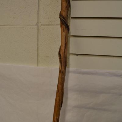 Vintage Vine Wrapped Hiking Stick 50"
