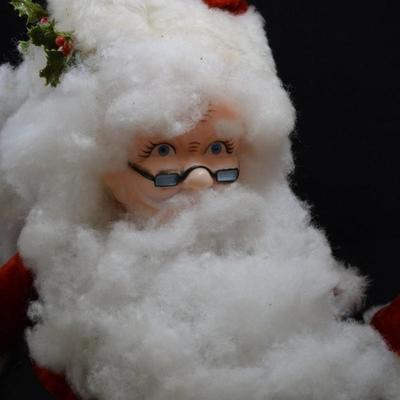 Hand Made Newspaper Santa Claus & Mrs. Claus 16"X10"