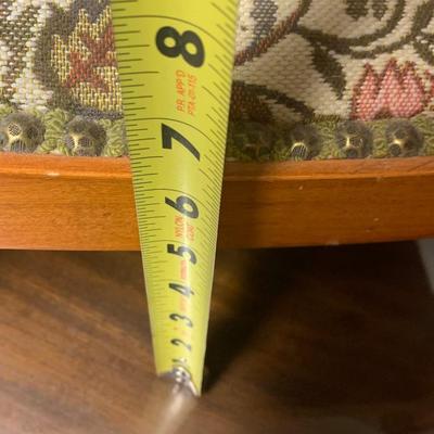 Vintage Needlepoint Footstool Maple Frame