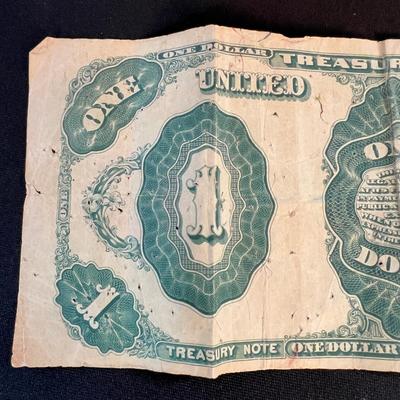 RARE 1891 $1 "STANTON" Treasury Note Red Seal Edwin M. Stanton, Secretary of War Lincoln Years