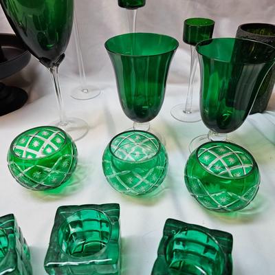 Red & Green Candleholders  (S1-JS)