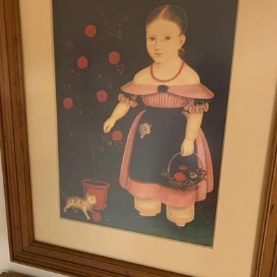 Framed Folk Art Prints Lot