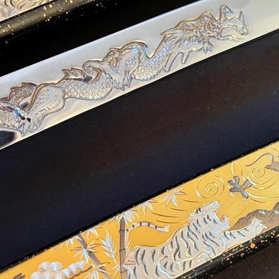 Set Decorative Samurai Swords with Stand