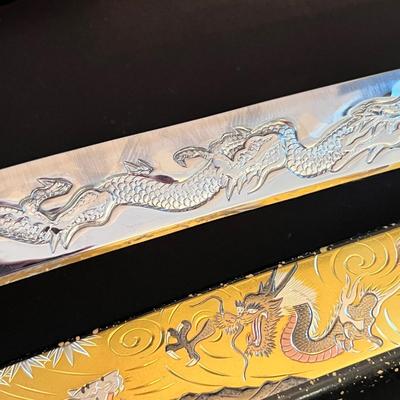 Set Decorative Samurai Swords with Stand