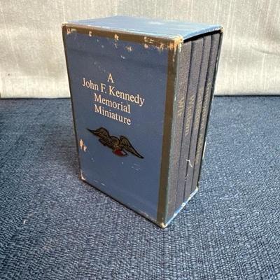 Lot 51, JFK resin bust 8 1/2 inches tall and JFK mini books 