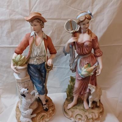 Signed Andrea by Sedak 15" Porcelain Figurines