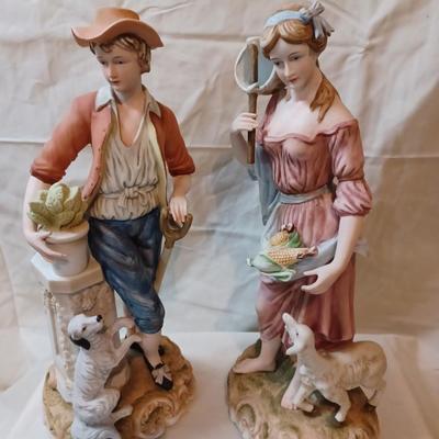 Signed Andrea by Sedak 15" Porcelain Figurines