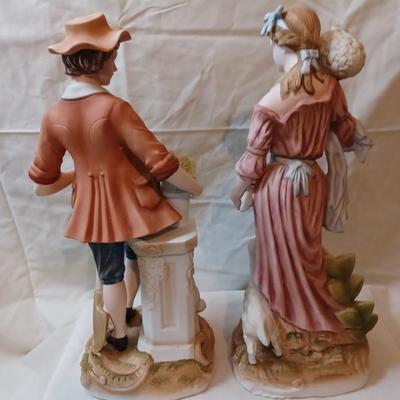 Signed Andrea by Sedak 15" Porcelain Figurines