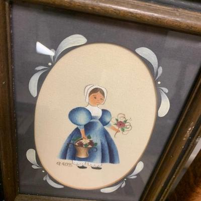 Folk Art Theorem Prints Framed Lot