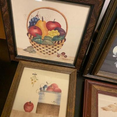 Folk Art Theorem Prints Framed Lot