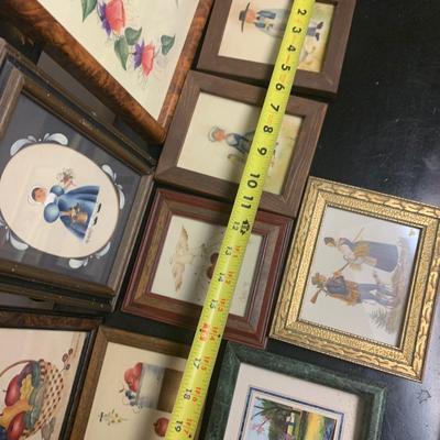 Folk Art Theorem Prints Framed Lot