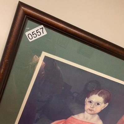Large Framed Folk Art Print