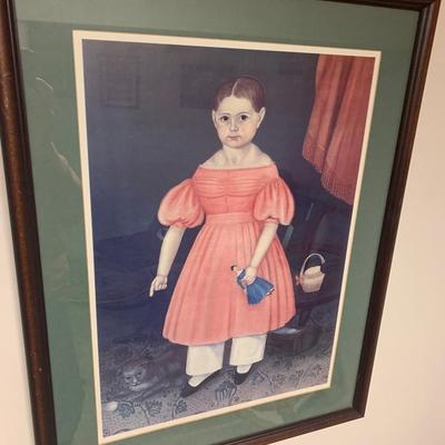 Large Framed Folk Art Print