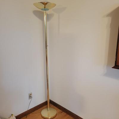 Gold Floor Lamp W/Uplighting (LR-DW)