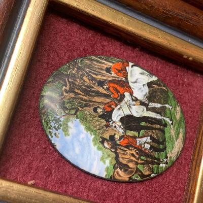 Miniature Hand Painted Hunting Scene Lot