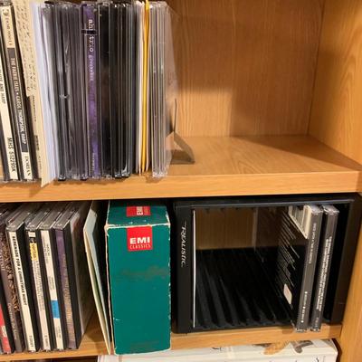 Large Classical Music Collection incl. CDs, Books, Records, & CD Rack (BO-HS)