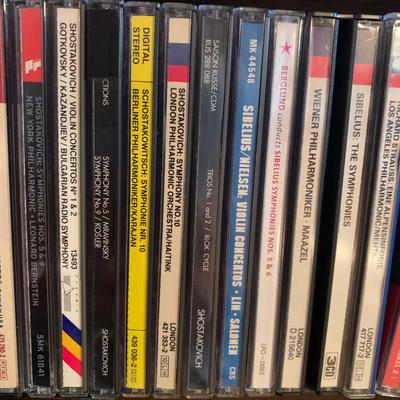 Large Classical Music Collection incl. CDs, Books, Records, & CD Rack (BO-HS)
