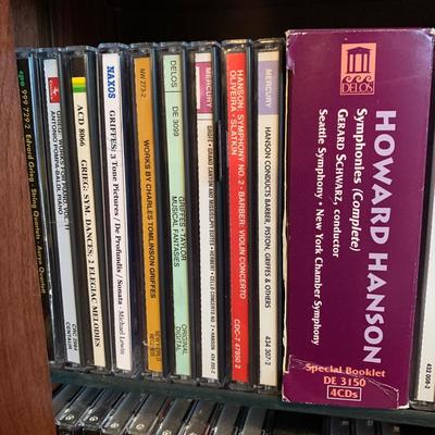 Large Classical Music Collection incl. CDs, Books, Records, & CD Rack (BO-HS)