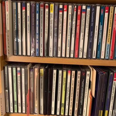 Large Classical Music Collection incl. CDs, Books, Records, & CD Rack (BO-HS)