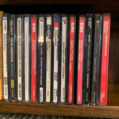 Large Classical Music Collection incl. CDs, Books, Records, & CD Rack (BO-HS)