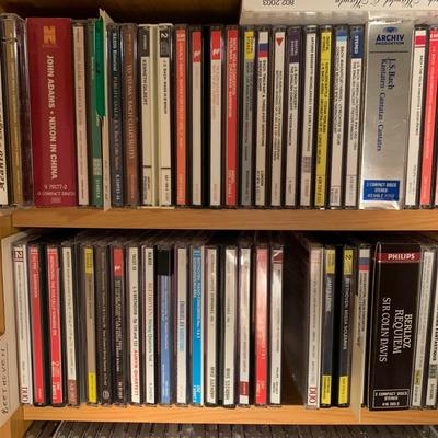 Large Classical Music Collection incl. CDs, Books, Records, & CD Rack (BO-HS)