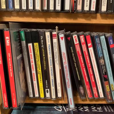 Large Classical Music Collection incl. CDs, Books, Records, & CD Rack (BO-HS)