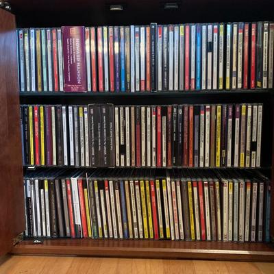Large Classical Music Collection incl. CDs, Books, Records, & CD Rack (BO-HS)