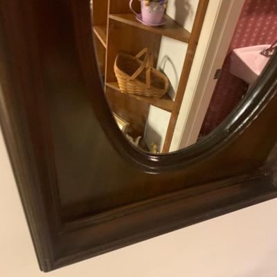 Thick Wood Frame Mirror