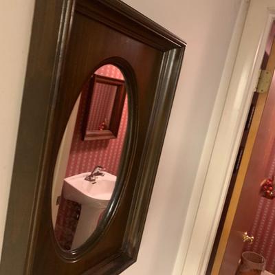 Thick Wood Frame Mirror