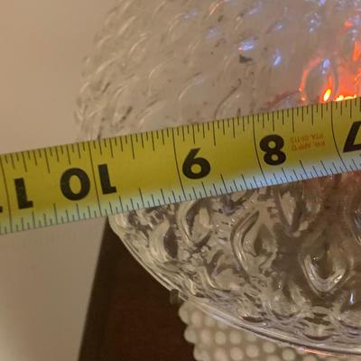 Vintage Hobnail Electrified Oil Lamp