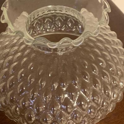 Vintage Hobnail Electrified Oil Lamp