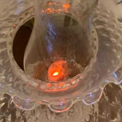 Vintage Hobnail Electrified Oil Lamp
