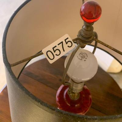 Vintage Cranberry Glass Lamp