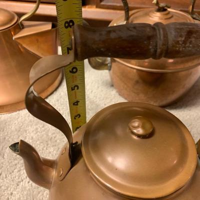 Copper Tea Pot Lot