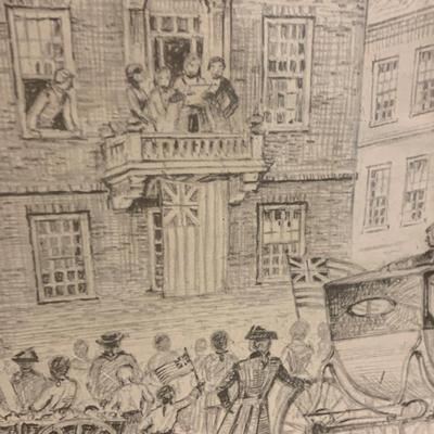 Decoration of Independence Signing Sketch Framed