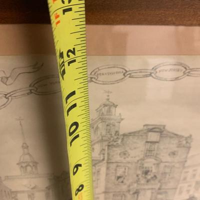 Decoration of Independence Signing Sketch Framed