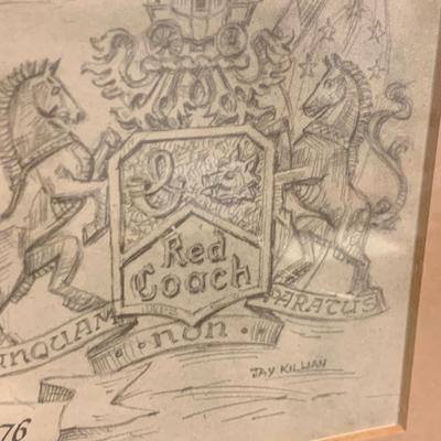 Decoration of Independence Signing Sketch Framed