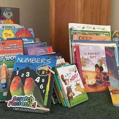 Large Lot Of Very Gently Or Never Used Childrens Books, Activity Books, Puzzles. Mostly Hardback . Wooden Puzzles