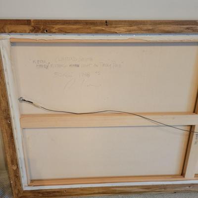 Original Oil "Winter Light and Snow on Turkey Pond" by Clifford Smith (LR-DW)