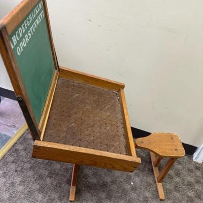 Vintage Wooden School Desk