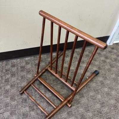 Antique Spindle Folding Chair or Gout Stool