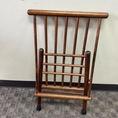 Antique Spindle Folding Chair or Gout Stool