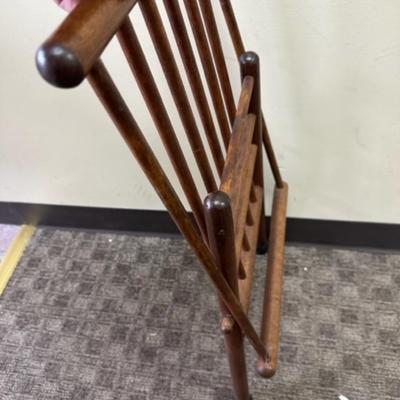 Antique Spindle Folding Chair or Gout Stool