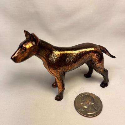 COPPERIZED DODGE INC METAL DOG FIGURINE