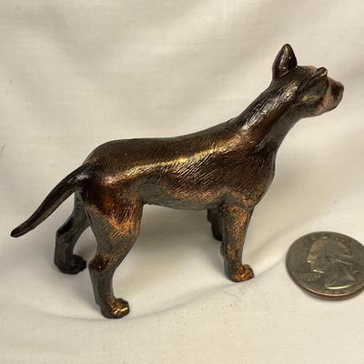 COPPERIZED DODGE INC METAL DOG FIGURINE