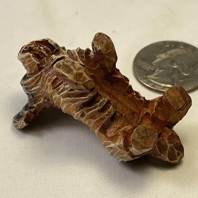 LITTLE CARVED WOOD DOG FIGURE 