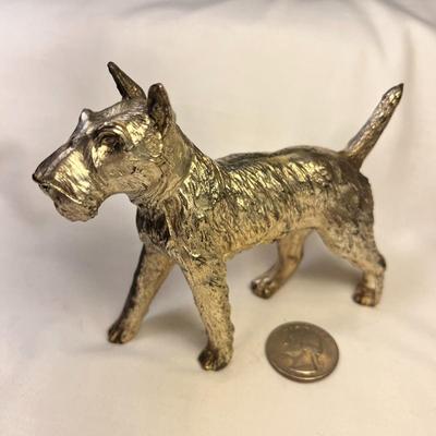 METAL TERRIER DOG FIGURINE