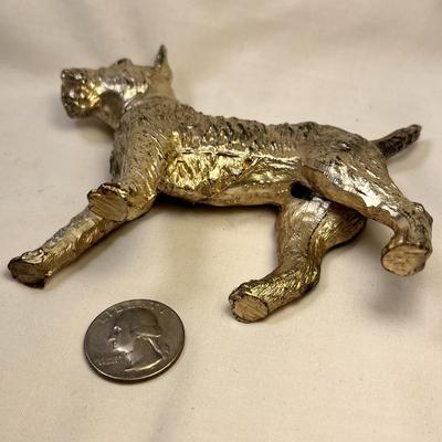 METAL TERRIER DOG FIGURINE