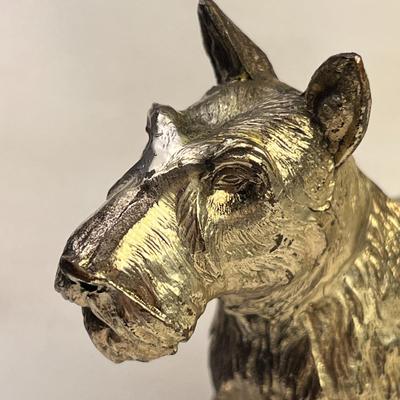METAL TERRIER DOG FIGURINE