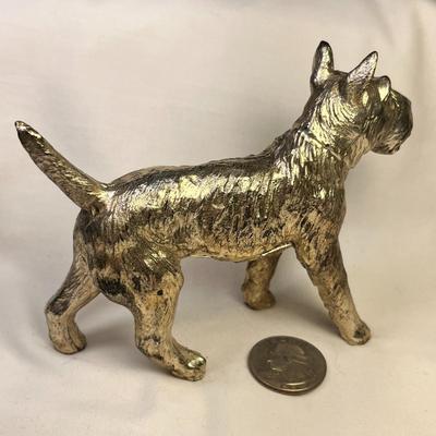 METAL TERRIER DOG FIGURINE